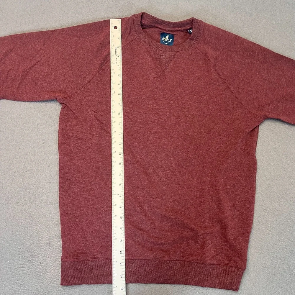 Johnnie-O Freeman Fleece Crewneck Sweatshirt Mens Sm‎ Pullover Maroon Modal Golf